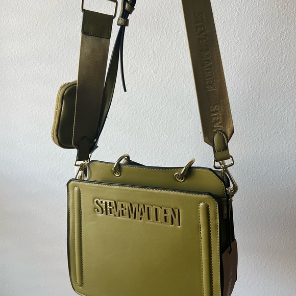 Steve Madden Bevelyn Convertible Tote Green Olive Green - Picture 2 of 6